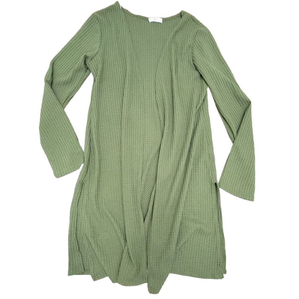 Prospect Blvd Olive Green Long Cardigan Lightweight Size M Fall & Winter